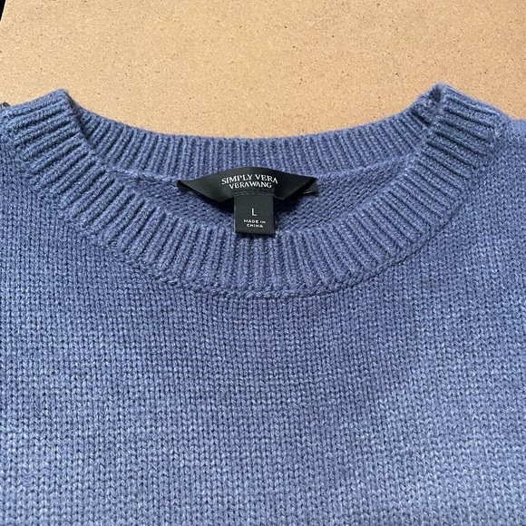Simply Vera Wang Blue Gray Ombre Sweater, L - Picture 9 of 10
